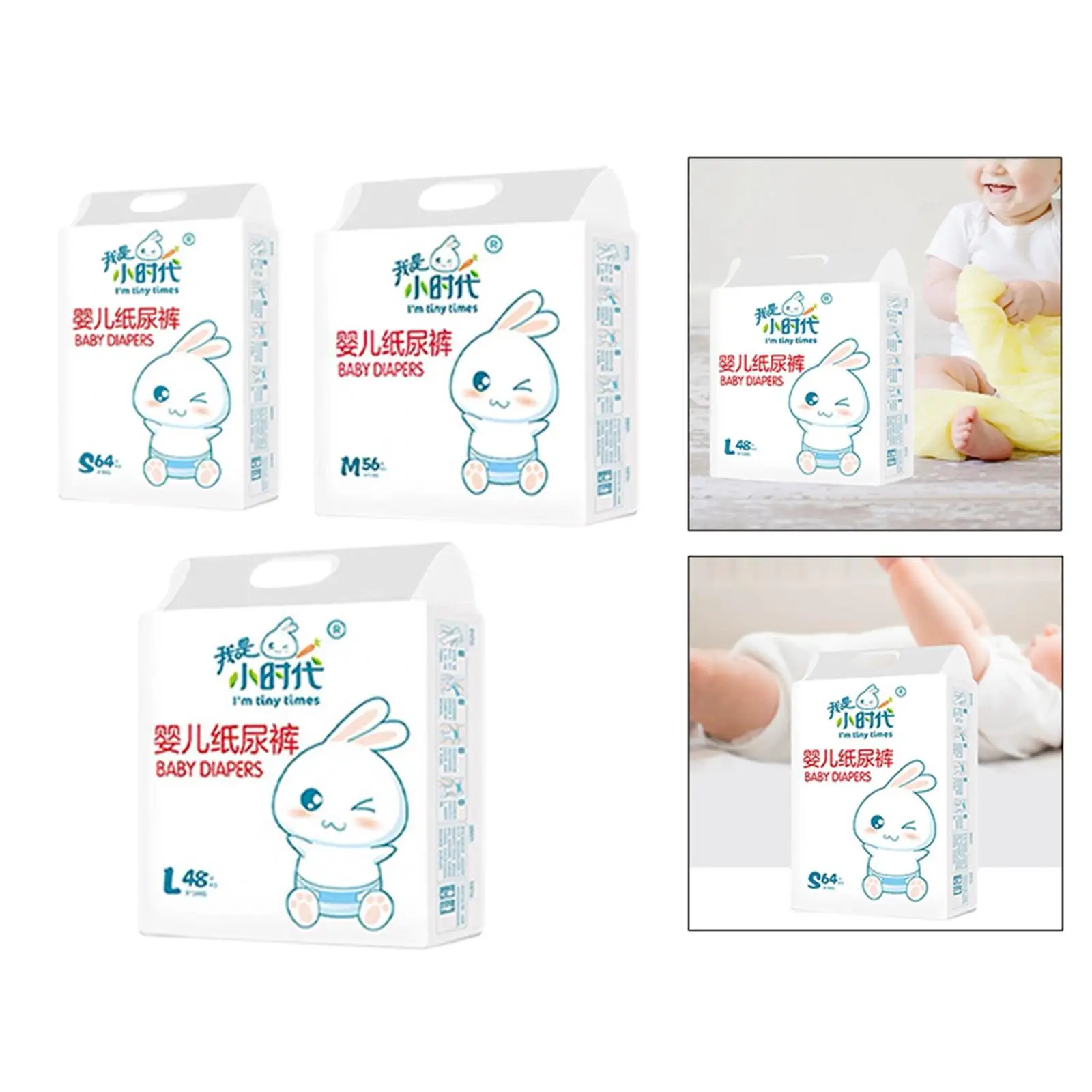 Baby Disposable Diapers Breathable Comfortable Soft Nappies for Babies
