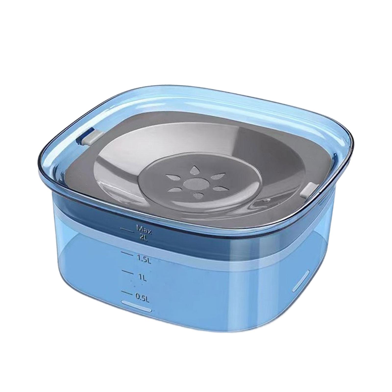 Dog Water Bowl Slow Drinking Large Capacity for Medium and Large Dogs Floating Bowl Travel 2L Spillproof Pet Water Dispenser