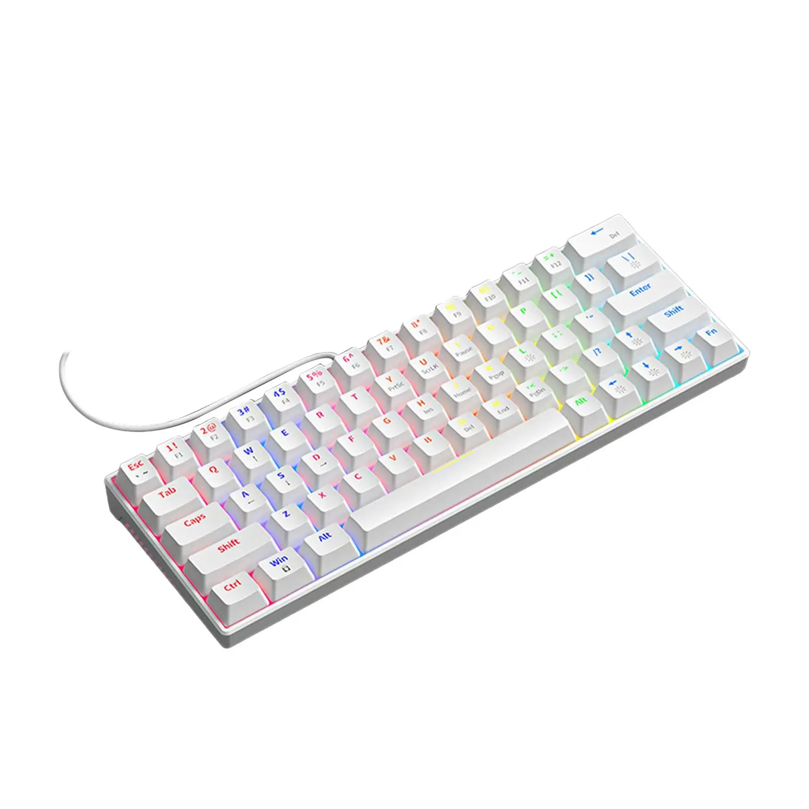 Wired Mechanical Keyboard Free Drive High and Low Support Legs Hot Swap Keyboard RGB Backlit USB Gaming Keyboard Laptop Keyboard