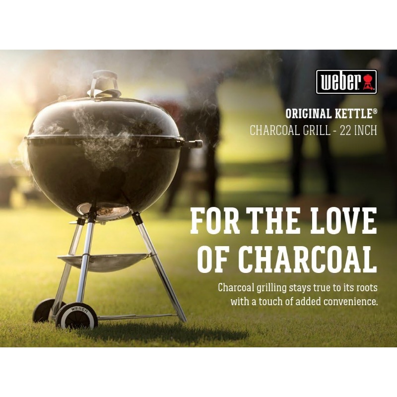 Title 2, Weber Original Kettle 22-Inch Charcoal Grill Bb...