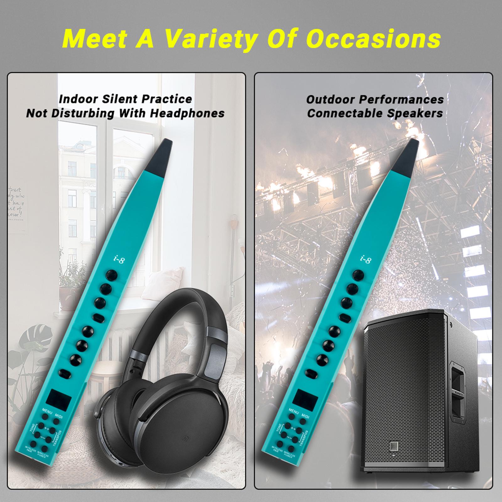 Electric Wind Instrument Rechargeable Portable Bluetooth Connection Blowpipe for Music Lovers