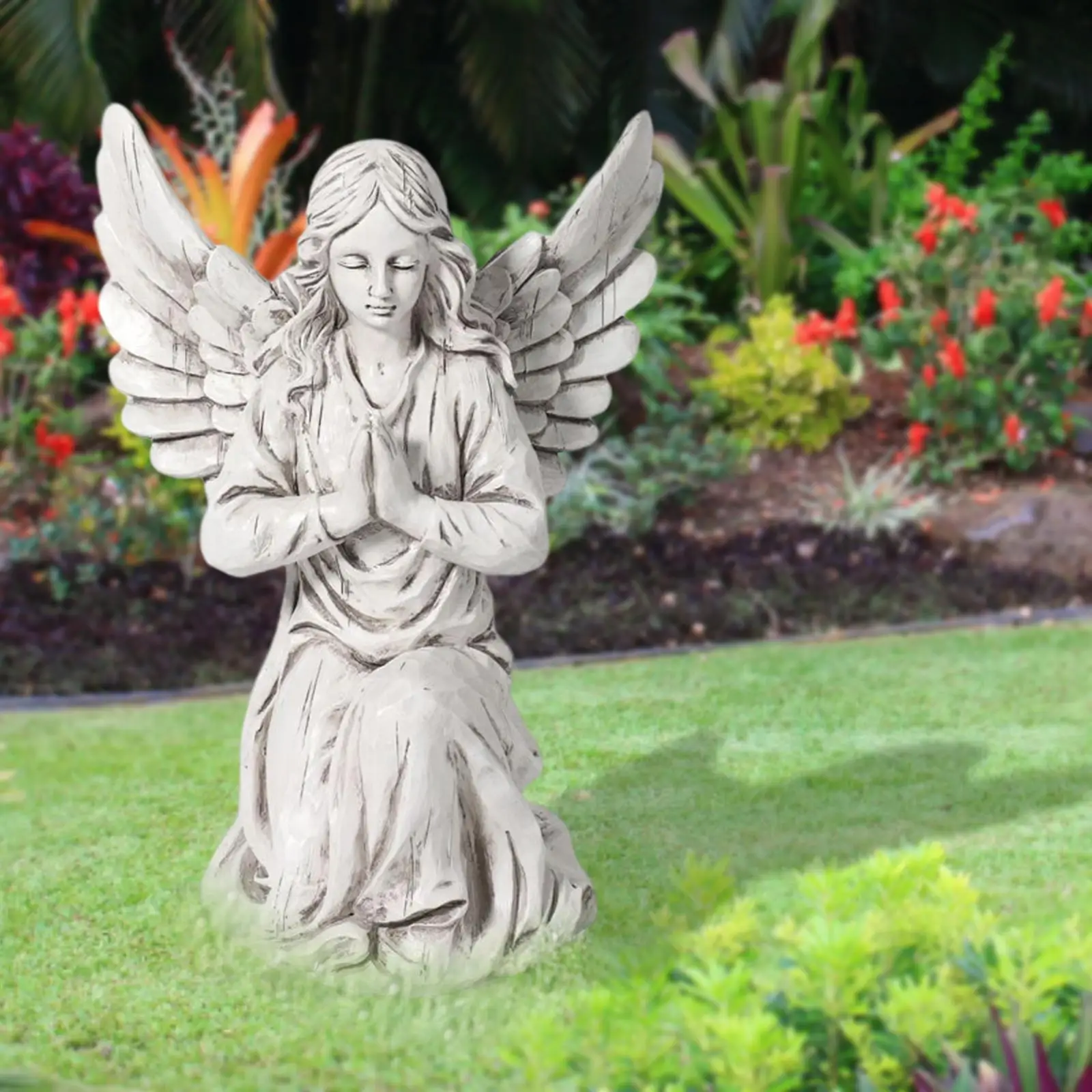 Angel Garden Statue Waterproof Decorative Memorial for Porch Patio Outside