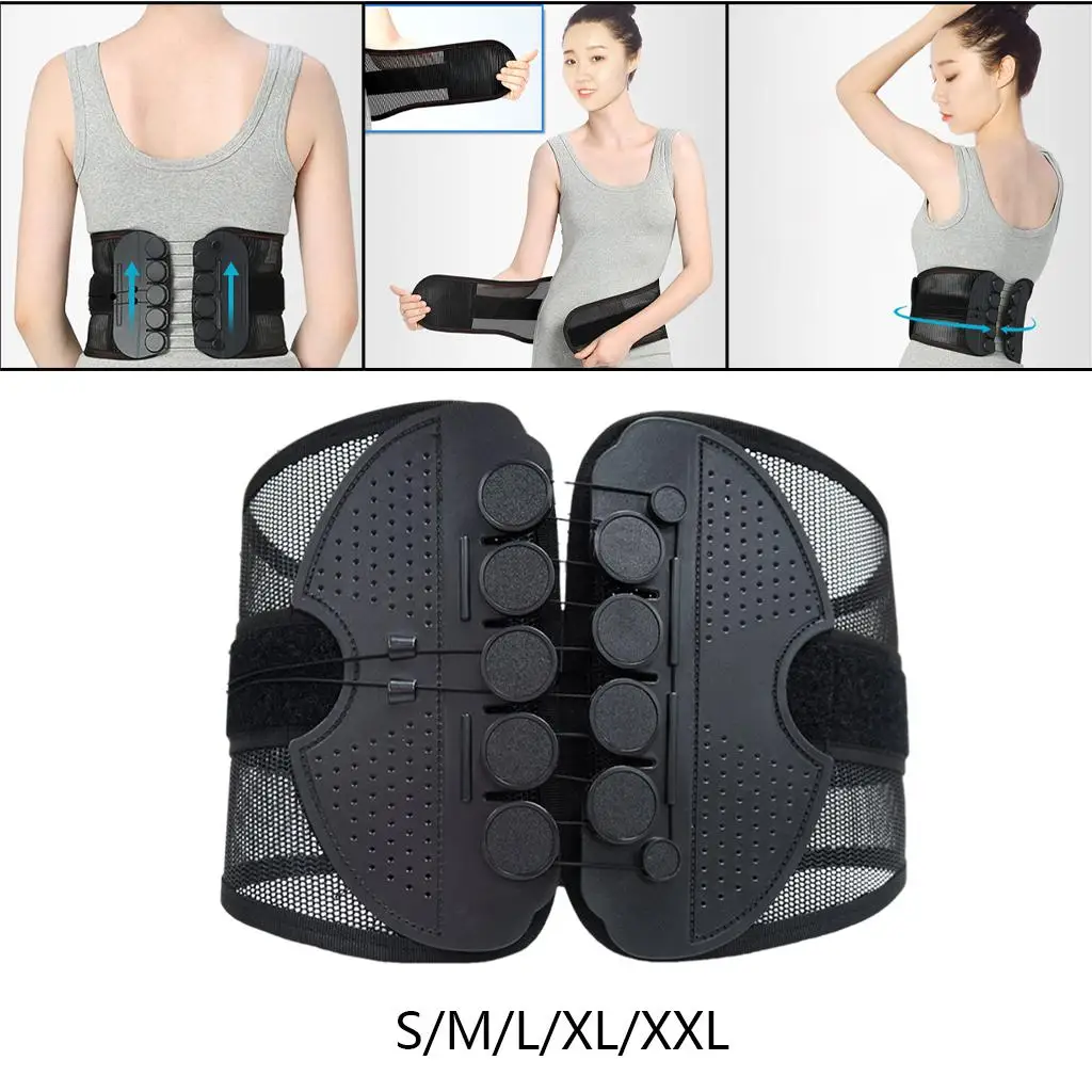 Back Support Belt Adjustable Lower Back Brace Lumbar Support for Scoliosis