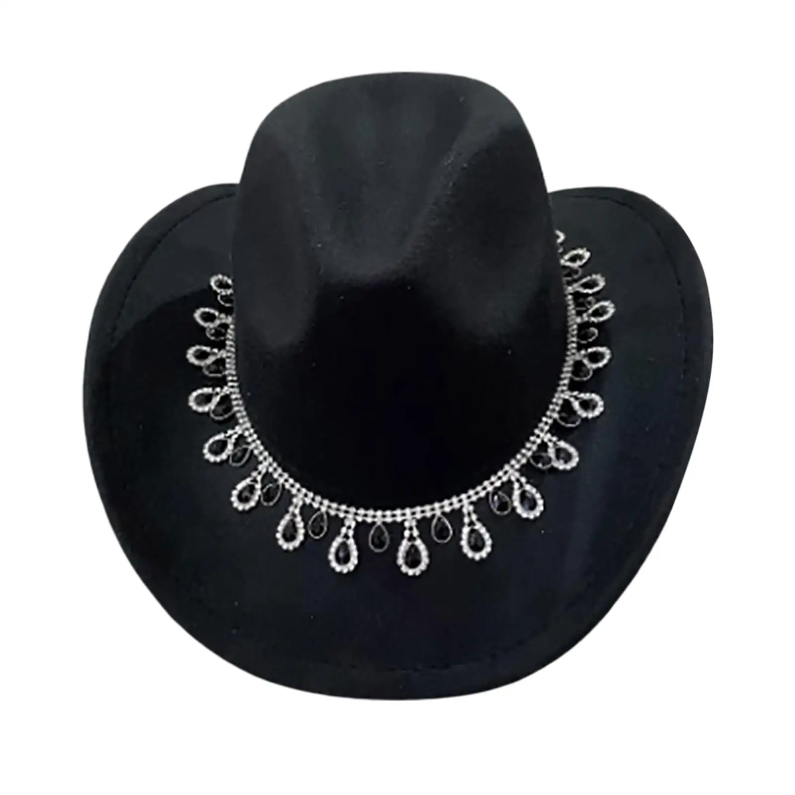 Classic Western Cowboy Hat Props Costume Accessories Wide Brim Cosplay for Unisex Teens Fishing Beach Dress up