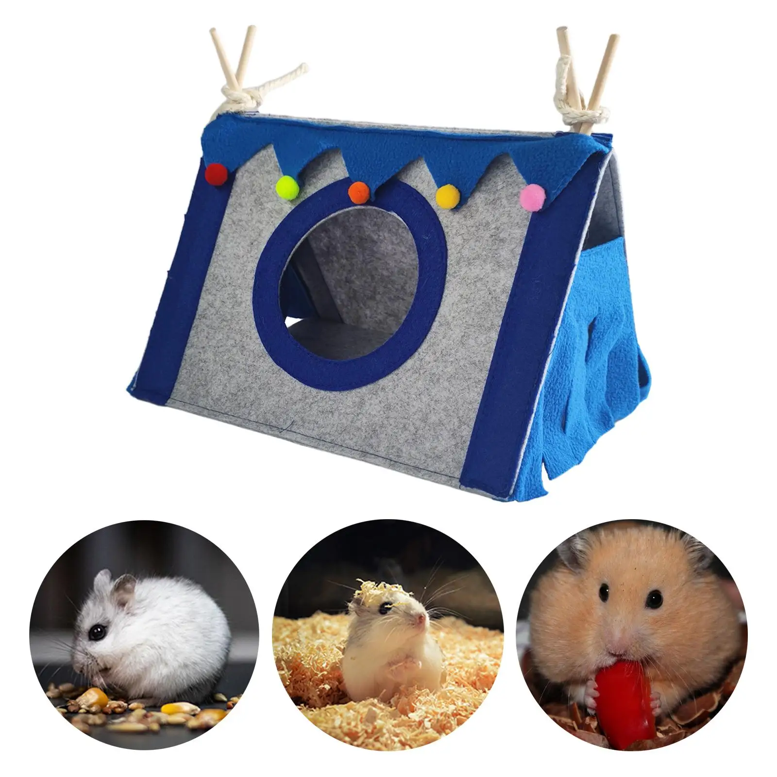 Guinea Pig Hideout Nest Cave Hamster House for Small Animals Rats Squirrel