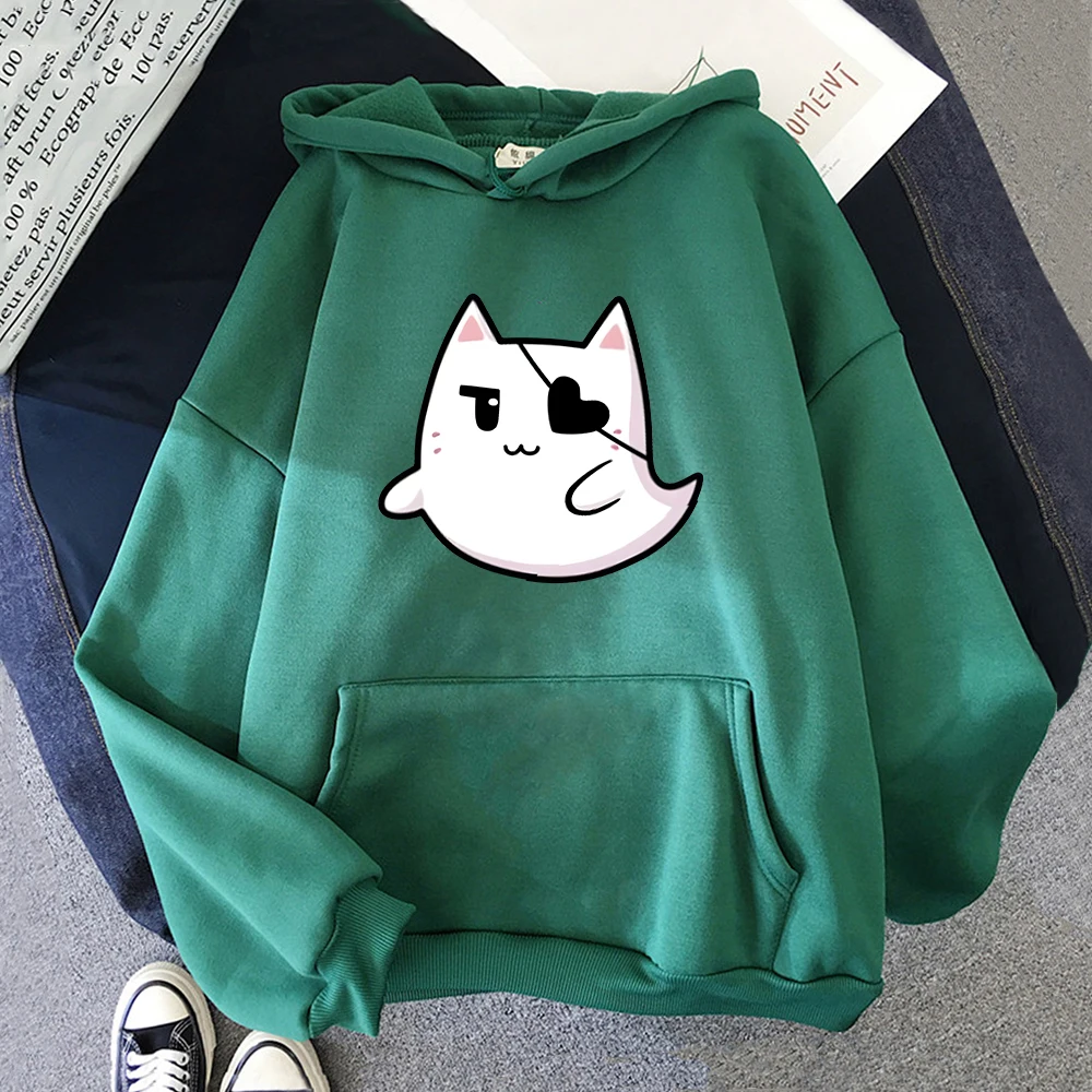 Nyanners mascote gothic sweatshirt hololive hoodies streetwear