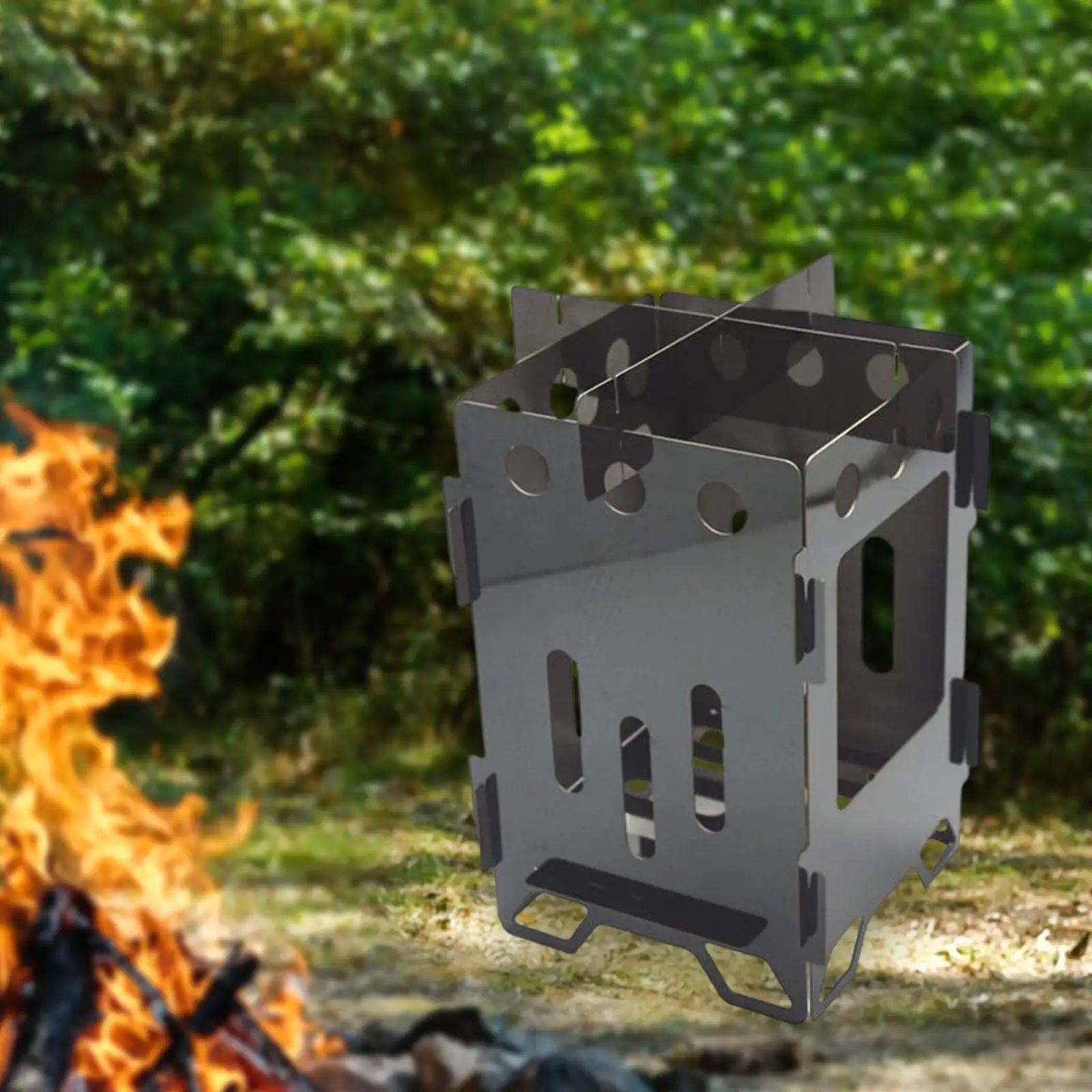 Wood Burning Stove Foldable Backpacking Stove Titanium Charcoal for Stove