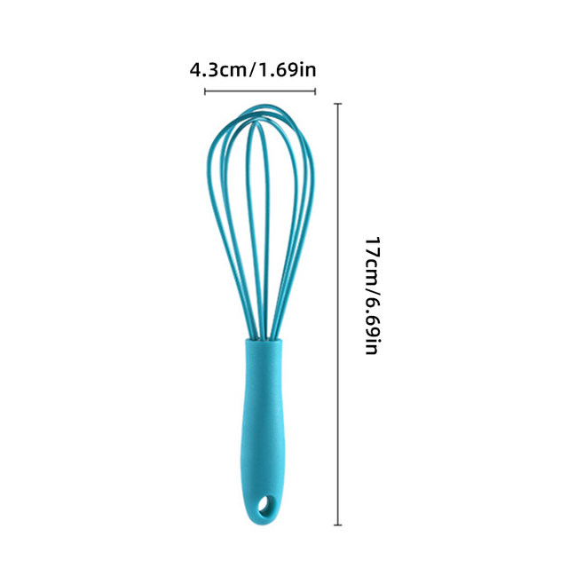 Mini Fouet à Œufs En Silicone LUOFANG - Anti-dérapant, Pour Mousse Et Pâtisserie - Multicolore