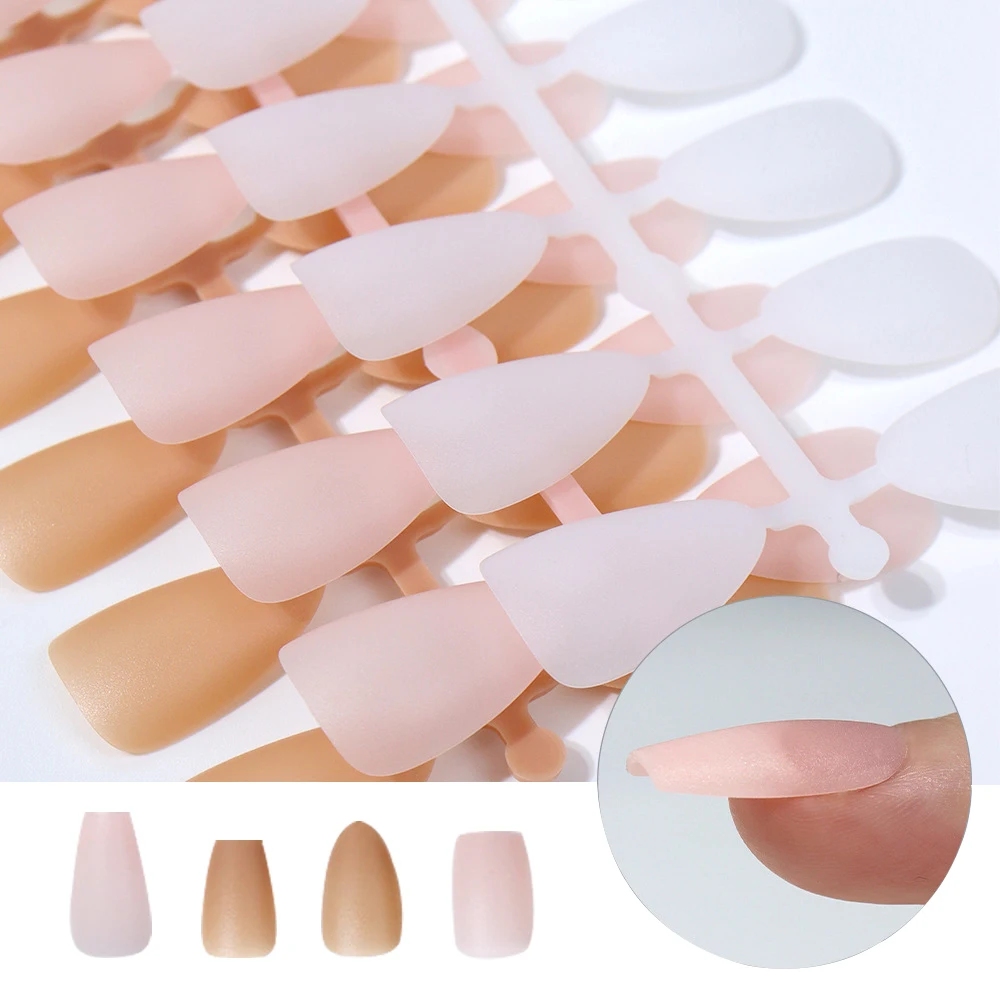 Best of 240pcs Nudes Soft Gel Nails Tips 15 Size Full Matte Almond Square Coffin Press On Nail For Women DIY Home Extension Nail Quickly Reviews & Tips