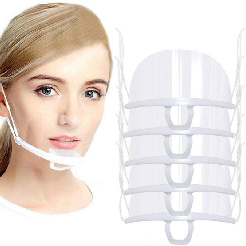 Best of 10Pcs Reusable Transparent Anti-fog Mask Shield Cover Restaurant School Plastic Anti-saliva Mouth Shield Beauty Tattoo Accessory Reviews & Tips