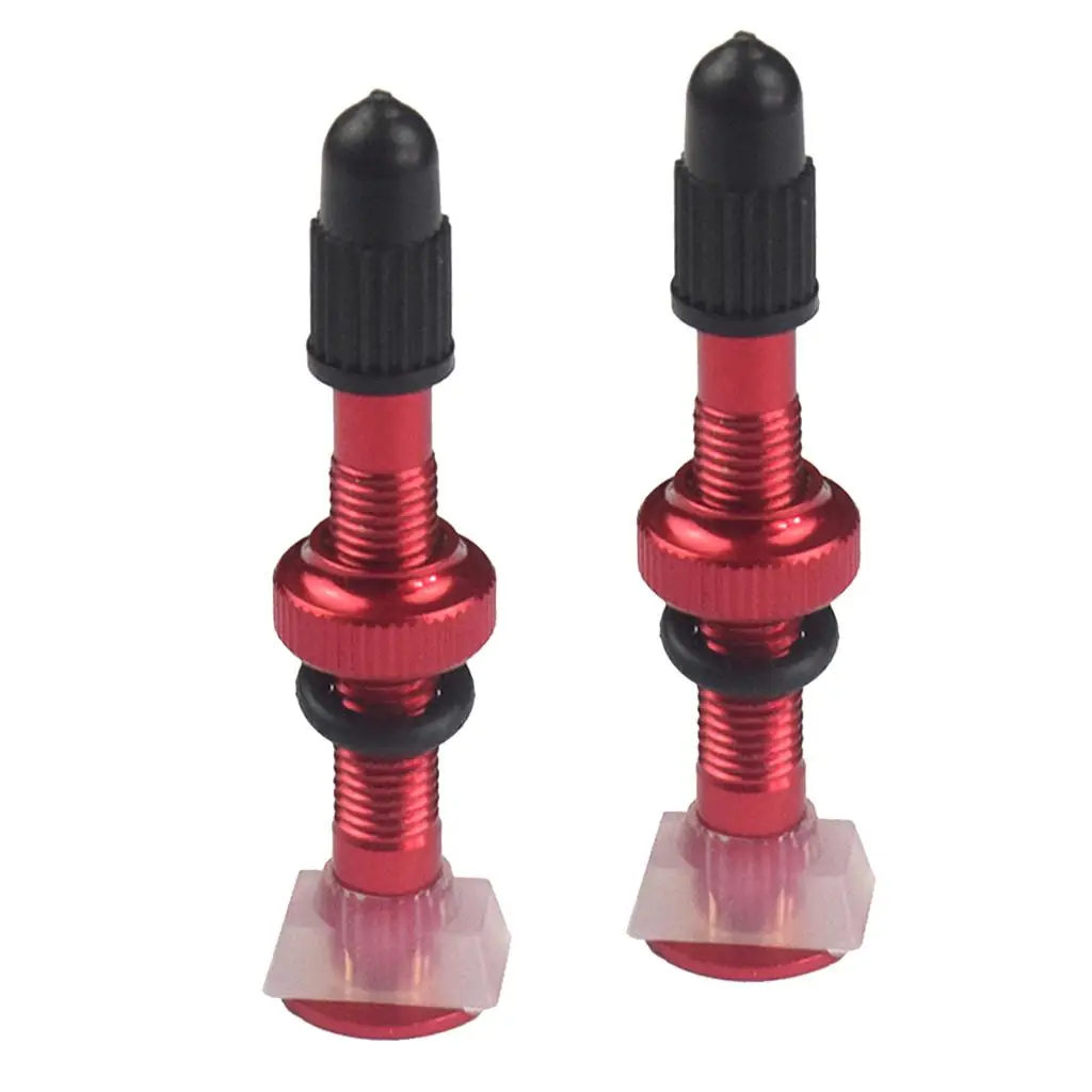 2pcs Alloy Red Cycling Mountain-Bike   Valves Core Universal