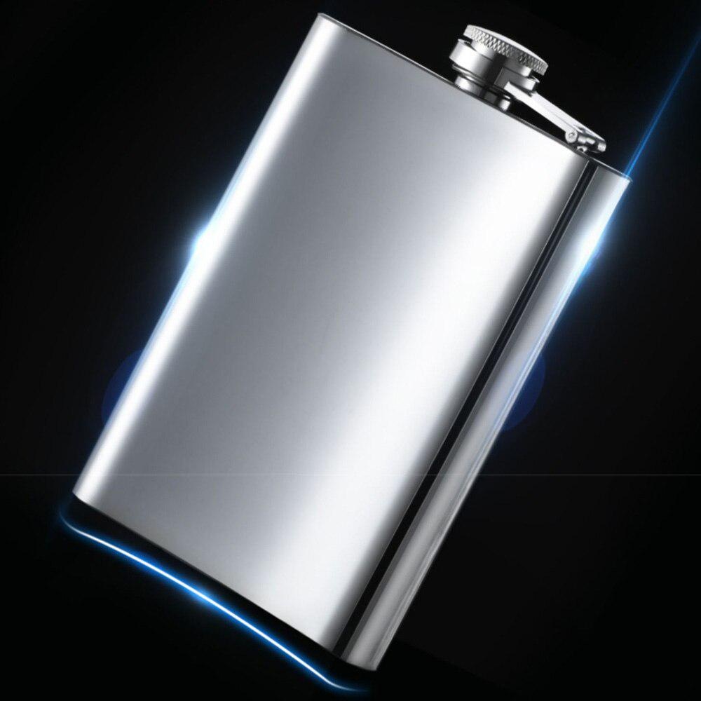 Description Picture 6 of item1Pc 8oz Portable Stainless Steel Hip Flask Flagon Whiskey Wine Pot Leather Cover Bottle Funnel Travel Tour Drinkware Wine Cup