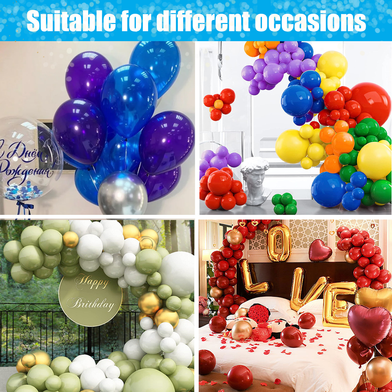 Ballon Glitter Spray Anti Fading bunt verbessern Glanz verhindern Oxidation alles Gute zum Geburtstag Party Dekoration Ballon Glanz Flüssigkeit – Detail 13