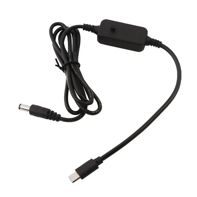 Câble convertisseur universel USB C type-c PD à 12V, 5.5x2.5mm, pour  ventilateur, lampe de Table, Modem, ordinateur portable, lumière LED -  AliExpress