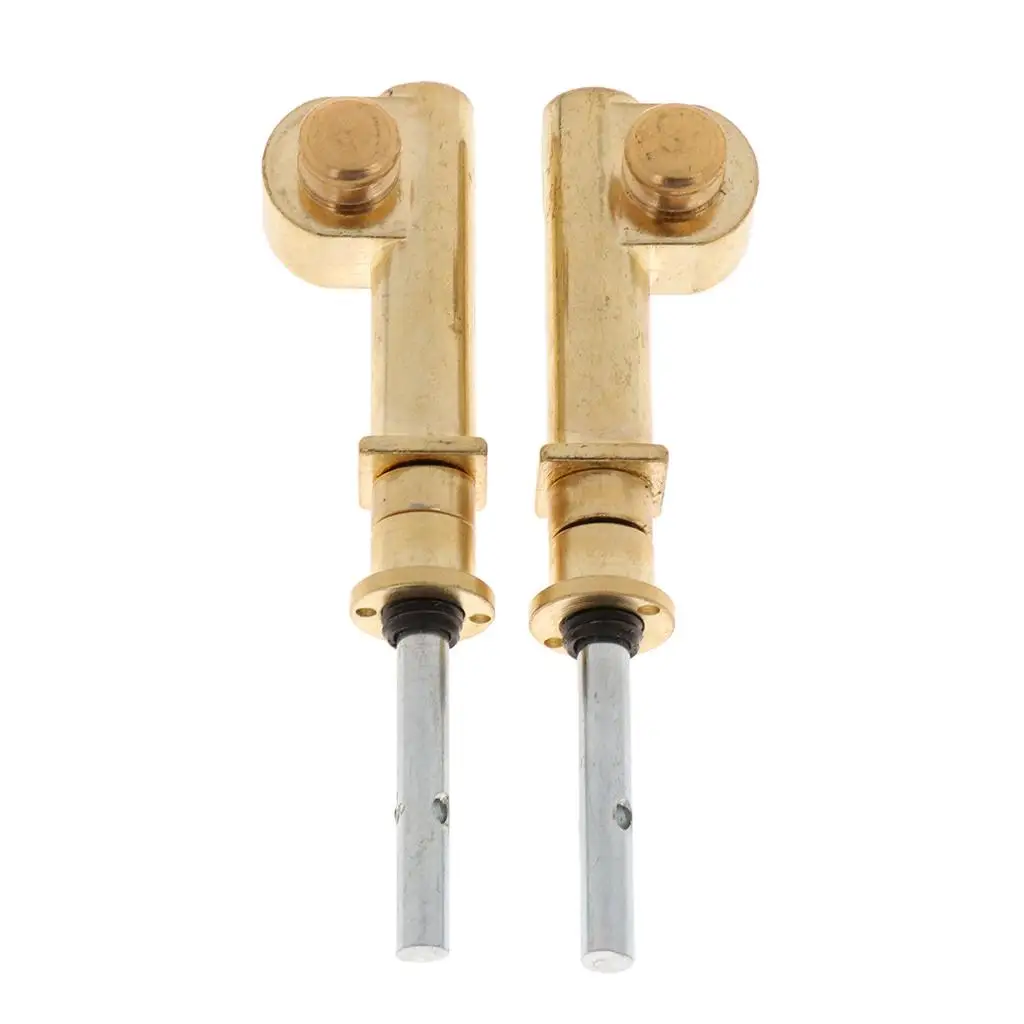 Tooyful Durable 2 Pieces Copper Erhu Axis Shaft Mechanical Axis String Instrument DIY Parts 9cm