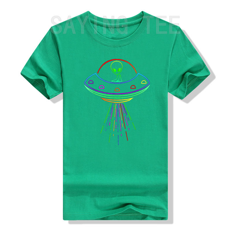 Space UFO Neon Light Rave Alien Lovers T-Shirt, lustige Science-Fiction-Grafik-T-Shirts, kurzärmelige Blusen, Aliens_voghion.com