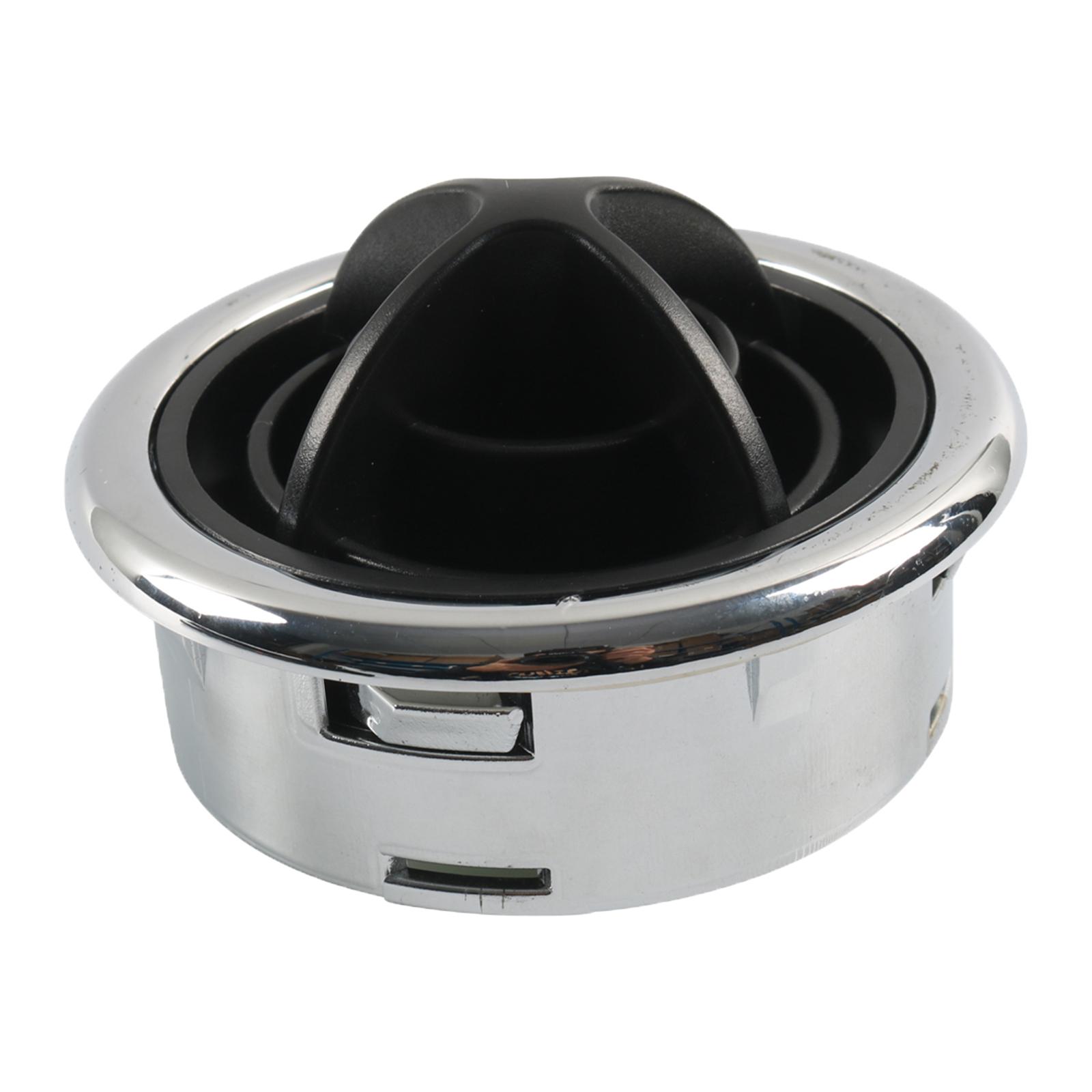 Universal Round A/C Air Outlet Vent, 75mm Dashboard Electroplate Knob/ for Electric  Boat Yacht/