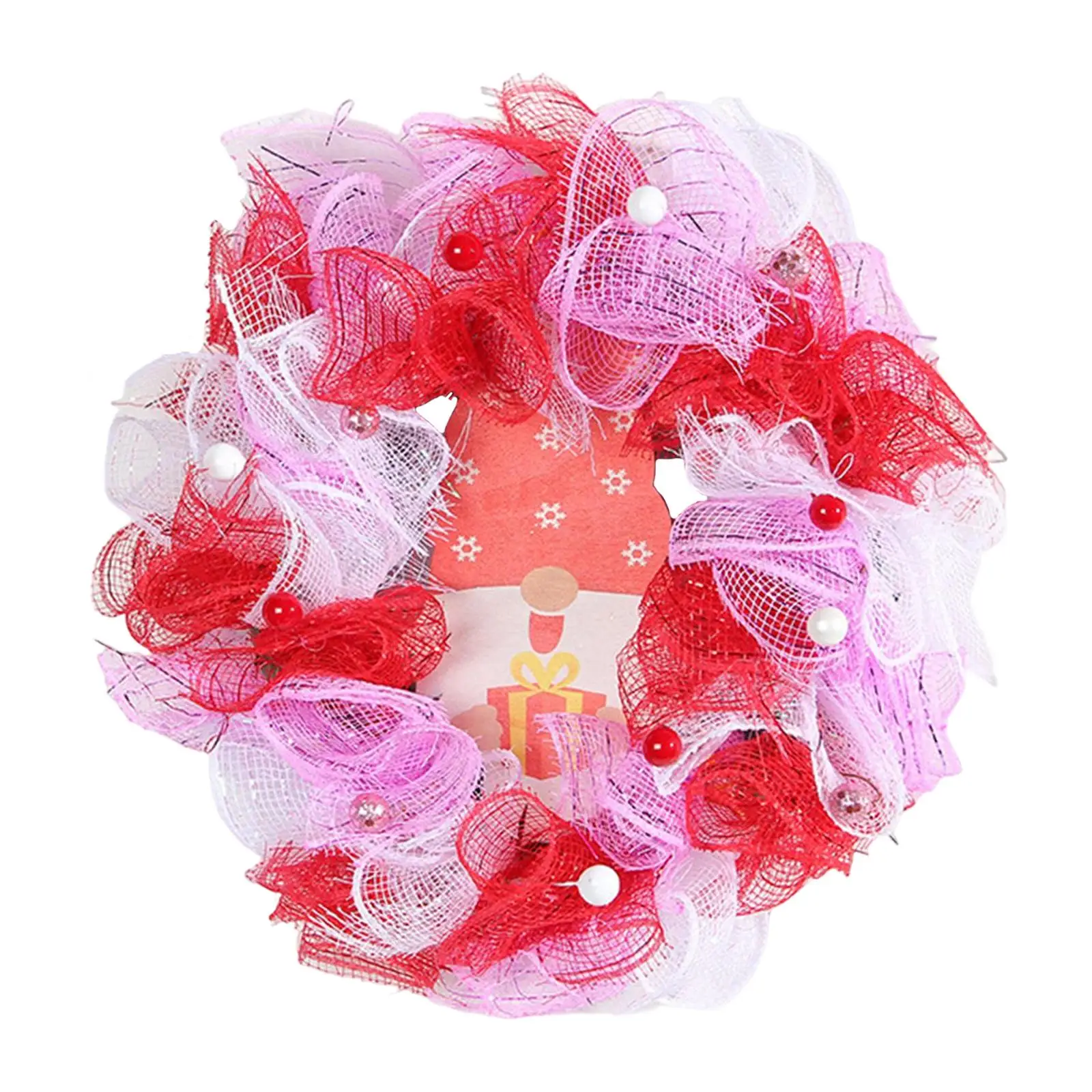 Creative Valentine`S Day Wreath Garland Ornament Wall Hanging Decor for Wedding Outdoor Home window Anniversary