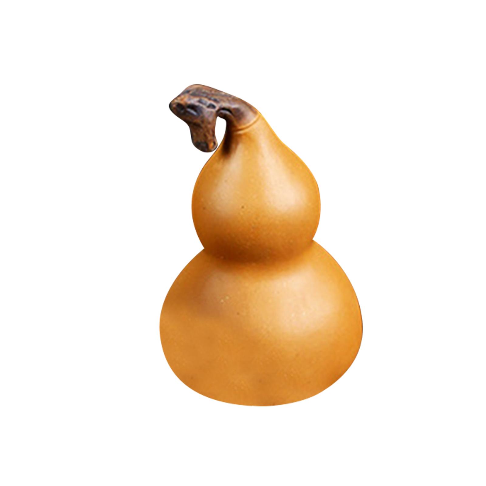 Gourd Statue Artwork Figurine Crafts Tea Pet Accessories Tea Table Figurine for Bookcase Bedroom Desktop Tearoom Office