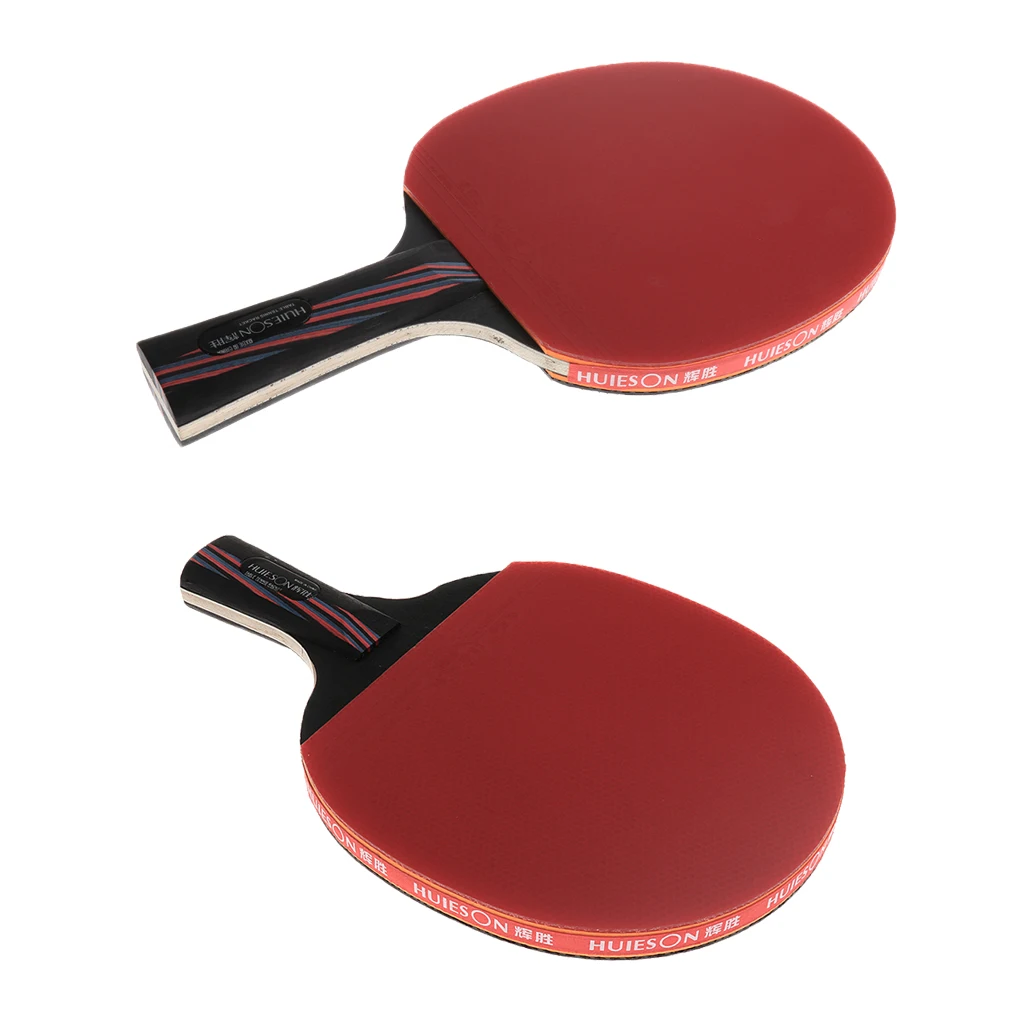 Professional Table Tennis Racket Paddle Bat with  Case Short Handle or Long Handle Options
