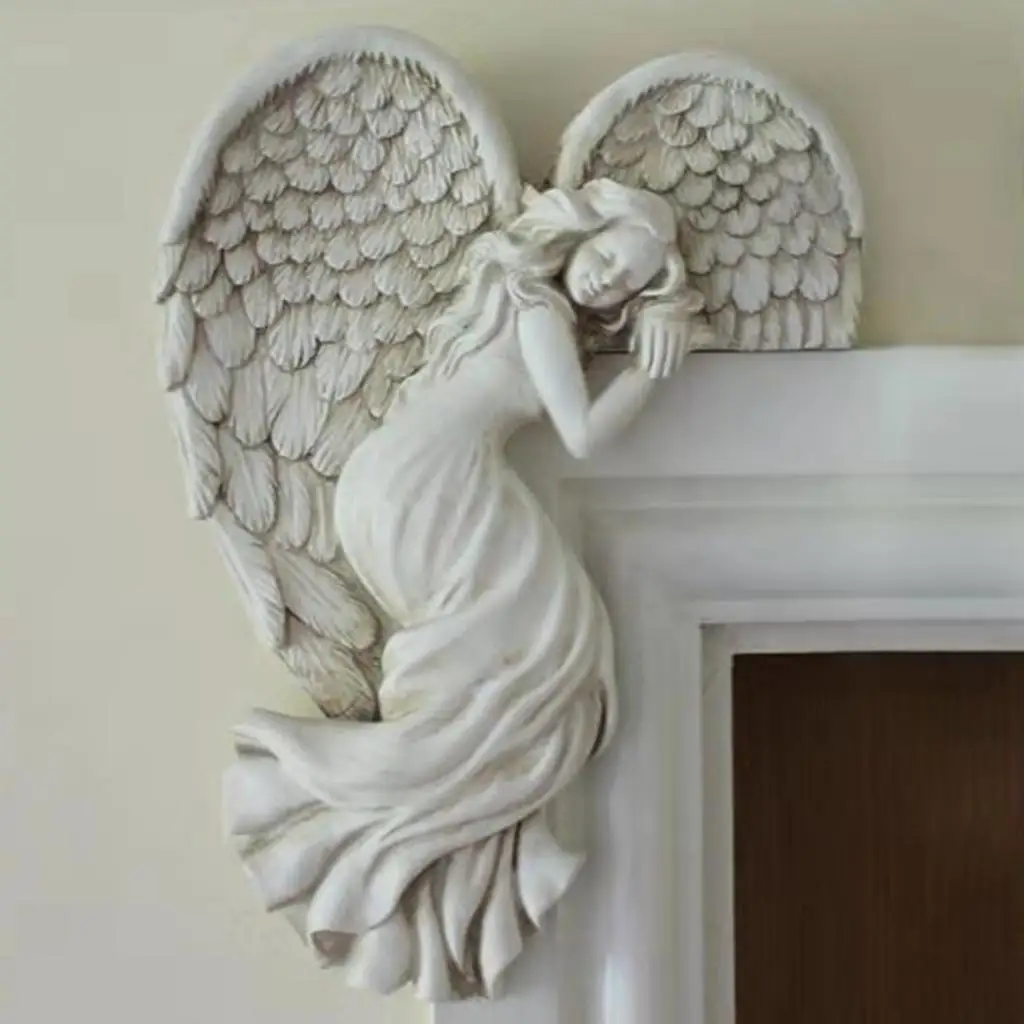 Retro Cherubs Angels Statues Figurine angel yard Angels Sculpture Memorial Statue Sculpture Homer