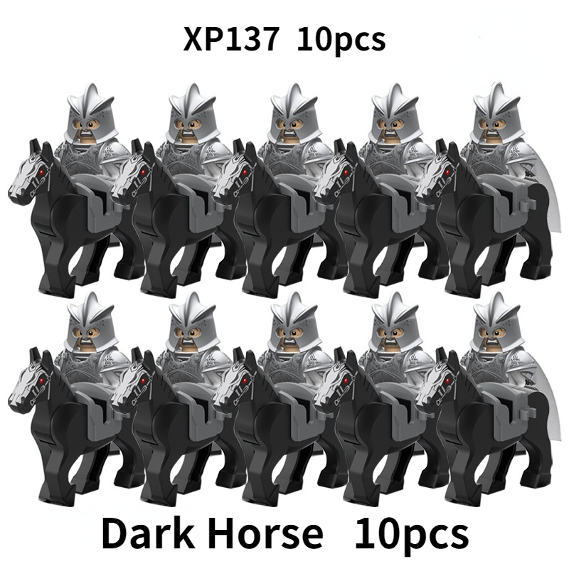 KT1046 SET 10 Stück/Koruit Mittelalterliche Ritter Rohan Uruk-hai Elfen Gondor Krieger Zwerg Bausteine Spielzeug – Detail 13