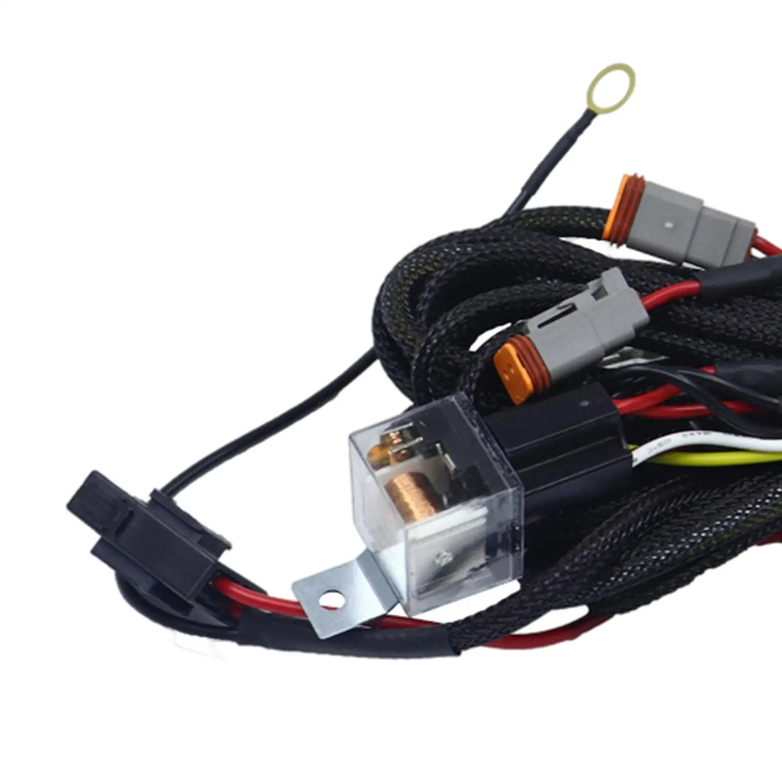 Front Fog Light Lamp Wire Harness 12V 40A Relay Socket Kit Fits for Vehicle