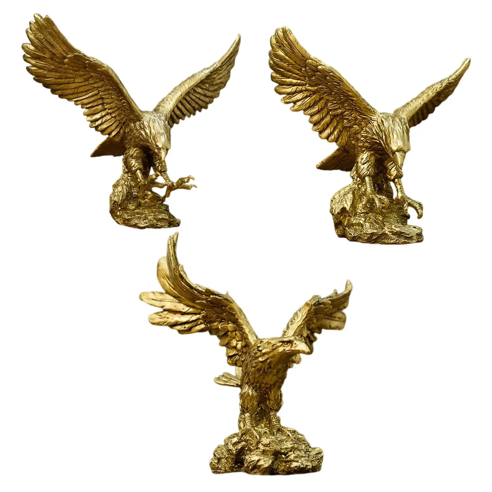 Resin Eagle Sculpture Collection Ornament Craft Animal Figurine for Table Centerpiece Restaurant Dining Room Home Decor
