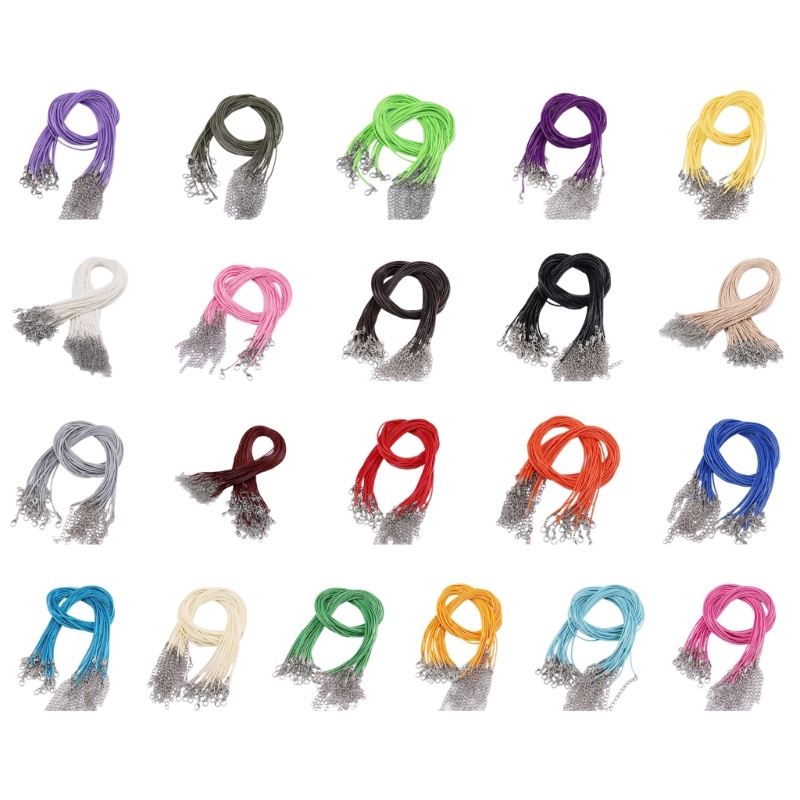 Description Picture 2 of item1Pcs Dia 1.5mm Leather Wax Cord Necklace With Clasp Adjustable Braided Rope for Jewelry Making DIY Necklace Bracelet Supplies