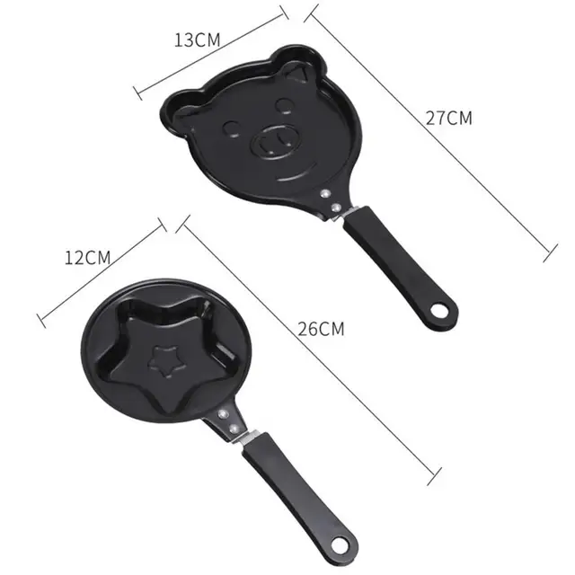 Black Stainless Steel Cartoon Shape Mini Non Stick Egg Frying Pan, For  Kitchen, Capacity: 100g