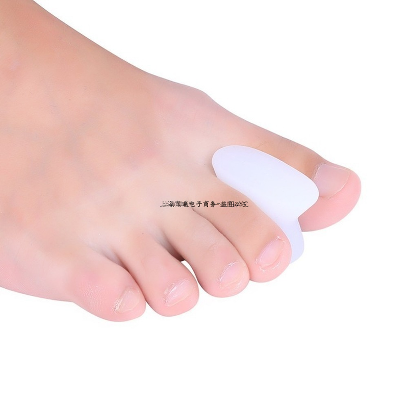 2 stücke = 1 paar Gel Toe Separator Fußpflege Spacer Silikon Haarglätter Finger Valgus Hallux Bunion Protector Orthopädische korrektor – Detail 3