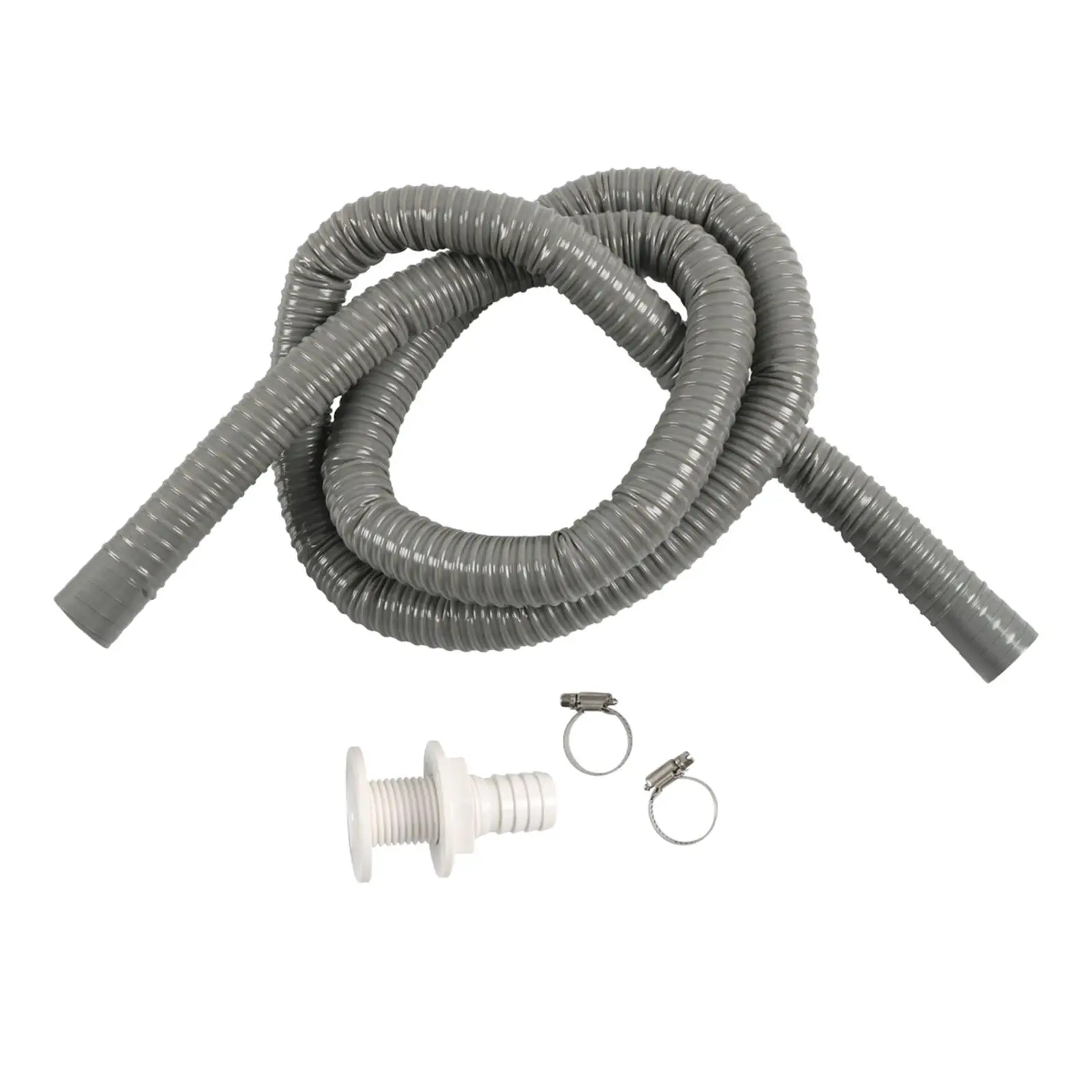 Marine Hose Bilge Pump Installation with thru Hull & 2 Clamps Kink Free 1-1/2-Inch Dia Plumbing Flexible for Boats