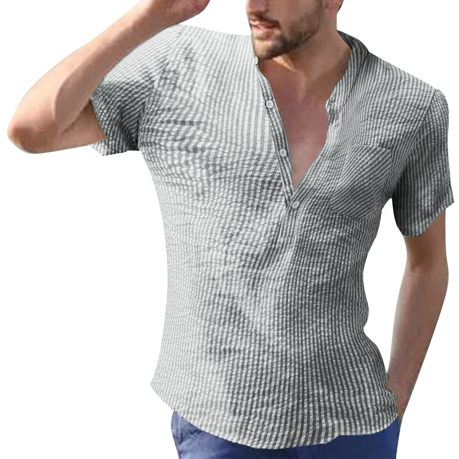men's shirts with collar and pocket