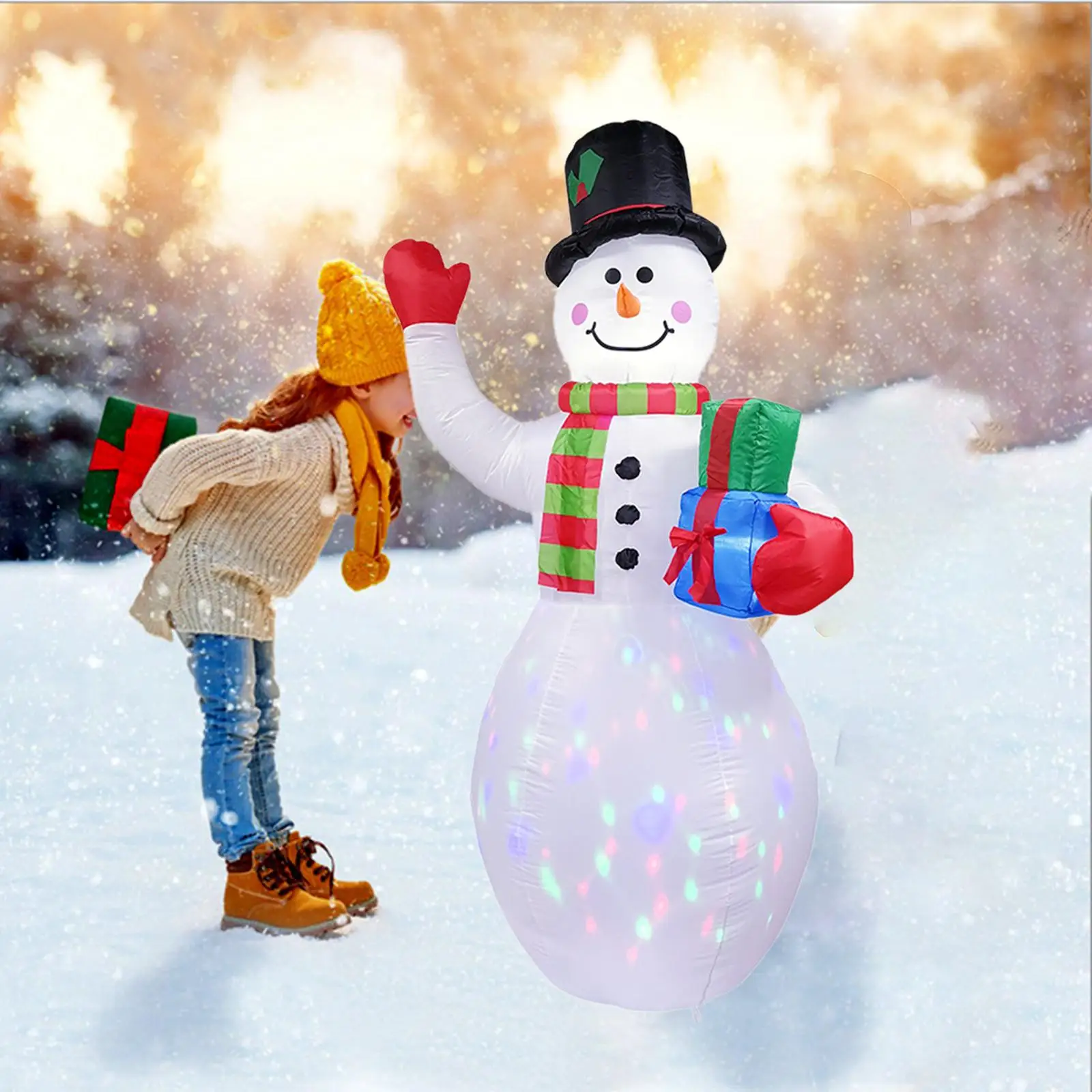 Christmas Inflatable Decorations Snowman for Holiday Party Supply Indoor