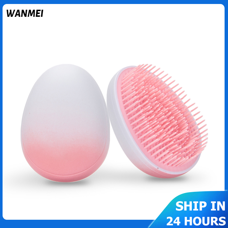 Best of Mini Detangling Hair Brush Gradient Egg Round Shape Tangle Hair Brushes Soft Hairbrush Hair Styling Hairdressing Comb For Travel Reviews & Tips