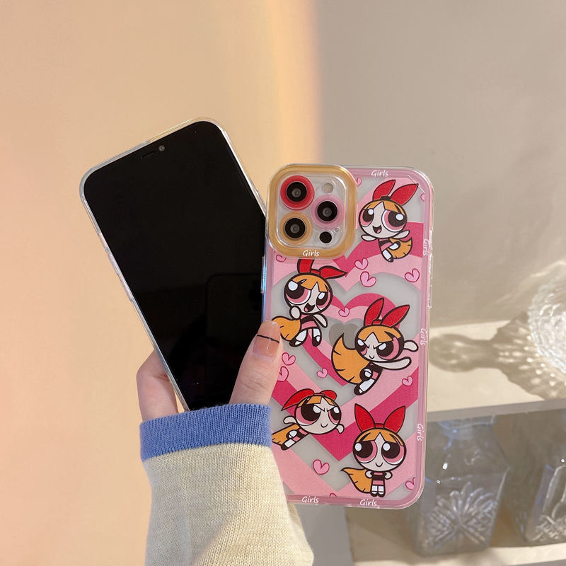 iphone 13 pro max clear case JOME Cute Cartoon Powerpuff Girls Phone Cover For iPhone 11 12 pro 13 Pro Max 7 8 Plus Xr X XS MAX Case iphone 13 pro max clear case