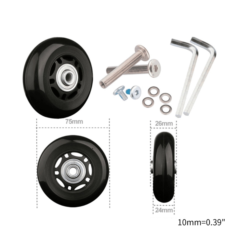 1 pc Universal Koffer Rad wagen Reise flexible Stumm schaltung Gepäck Koffer Schwenk rad Ersatz Reparatur zubehör – Detail 7