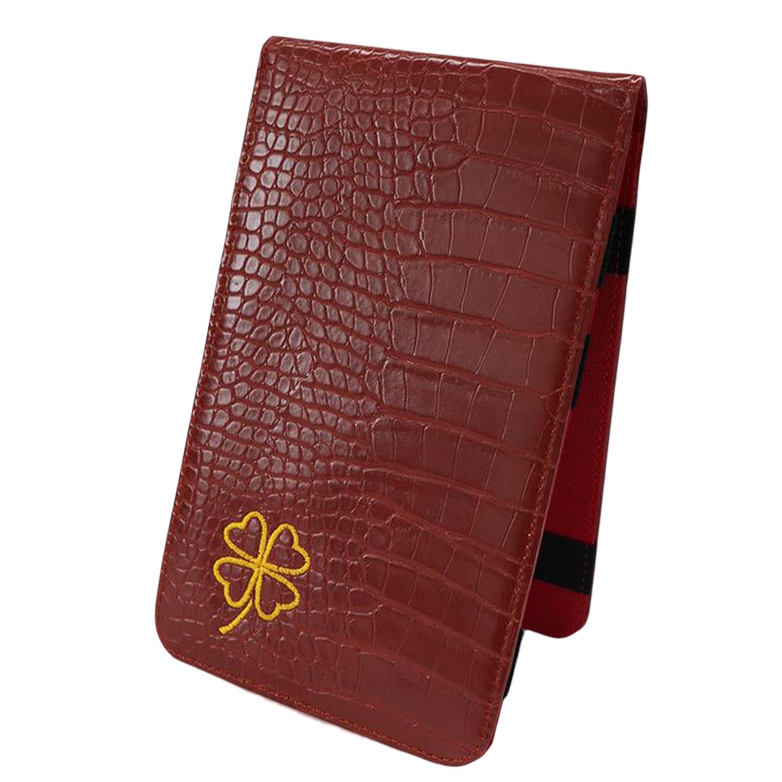 Golf Scorecard Holder Yardage Holder Cover PU Leather Yardage Book Scorecard Book Scorecard Protector Versatile Compact