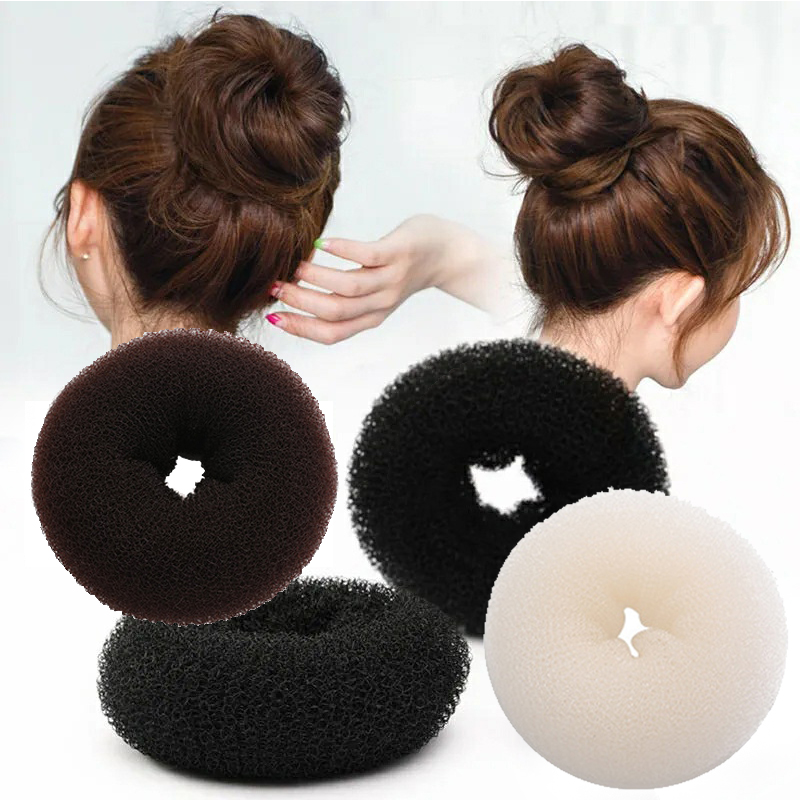 Best of 2Pcs 11cm 13cm Black Ivory Brown Big Magic Hair Bun Maker Elegant Women Ladies Magic Shaper Donut Hairbands Hair Styling Tools Reviews & Tips