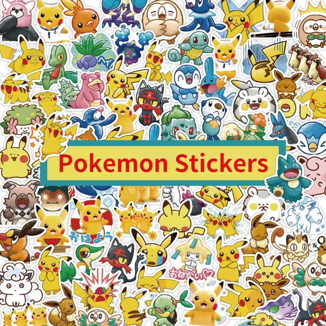 120/2 sets of Pokemon stickers cartoon anime Pokemon cute Pikachu small  stickers hand account stickers mobile phone stickers - AliExpress