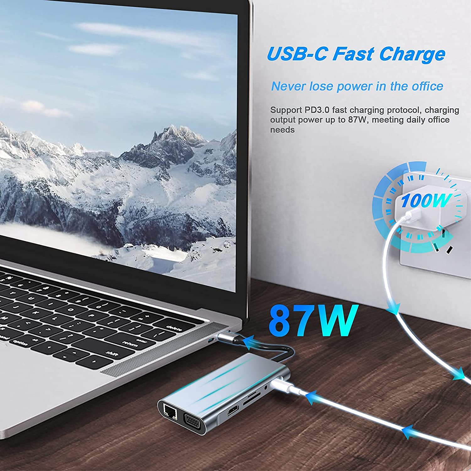 usb hub tipo doca estação multiport adaptador com hdmi vga hdmi pd para portátil macbook ipad xiaomi