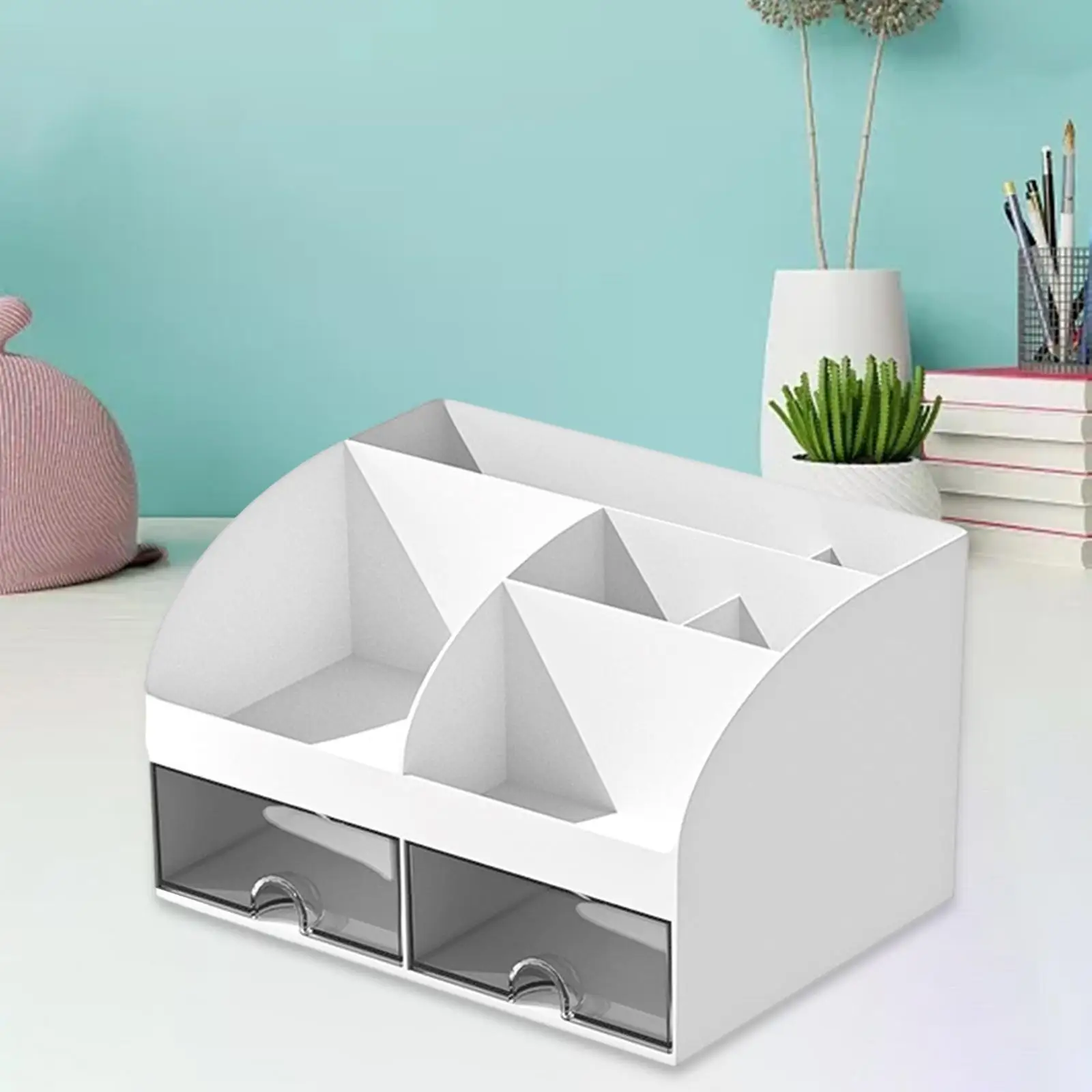 Desk Organizer with Drawers Office Supplies Multifunction Desktop Storage Drawers for Office Counter Dresser Bathroom Table