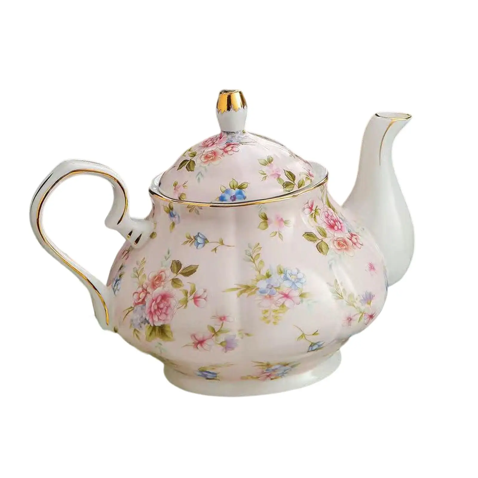 Chinese Tea Pot 400ml Colorful Painting British Coffee Pot for Kitchen Flower Tea