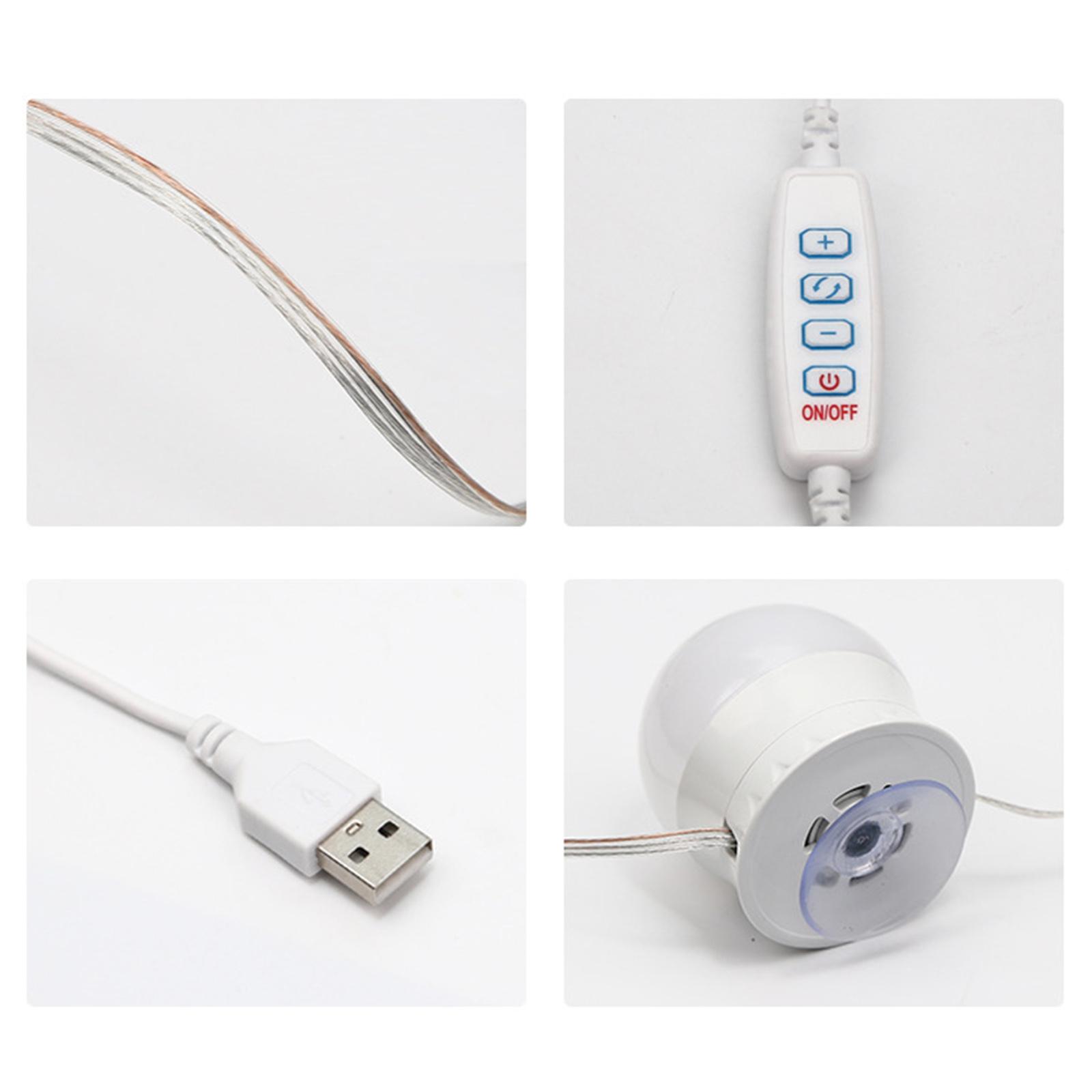 Led Vanity Light Makeup Mirror Light Bulb LED USB Cable Powered Dressing Table Make Up Mirror Lamp Decor Bathroom Wall Lamp