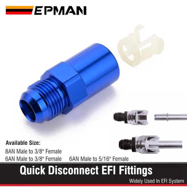 Fuel Line EFI Adapter Fitting 6AN AN6 AN-6 Male to 3/8 ,5/16,8AN AN8 AN-8  Male to 3/8Quick Disconnect push hardline TF-1040 - AliExpress