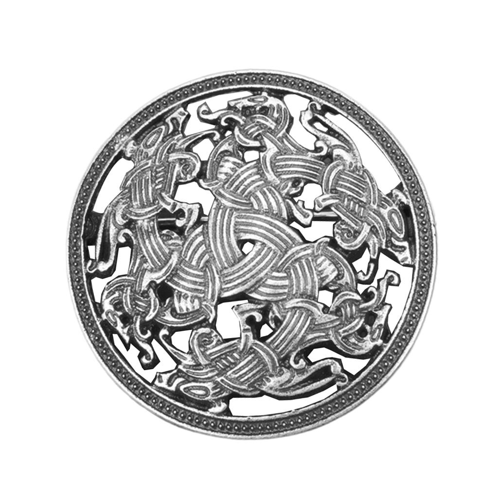   Shield Brooches Pins Badge, Ethnic Scarf Cloak Shawl Buckle Clasp Pin Brooch, Clothes Costume Jewelry for Xmas Gifts