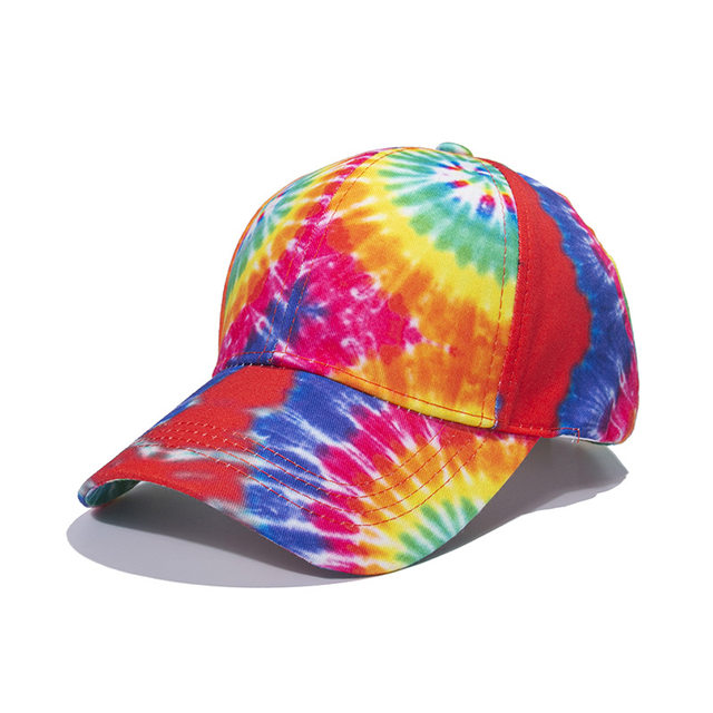 New Fashion Men's and Women's Tie-dye Caps Multicolor Irregular