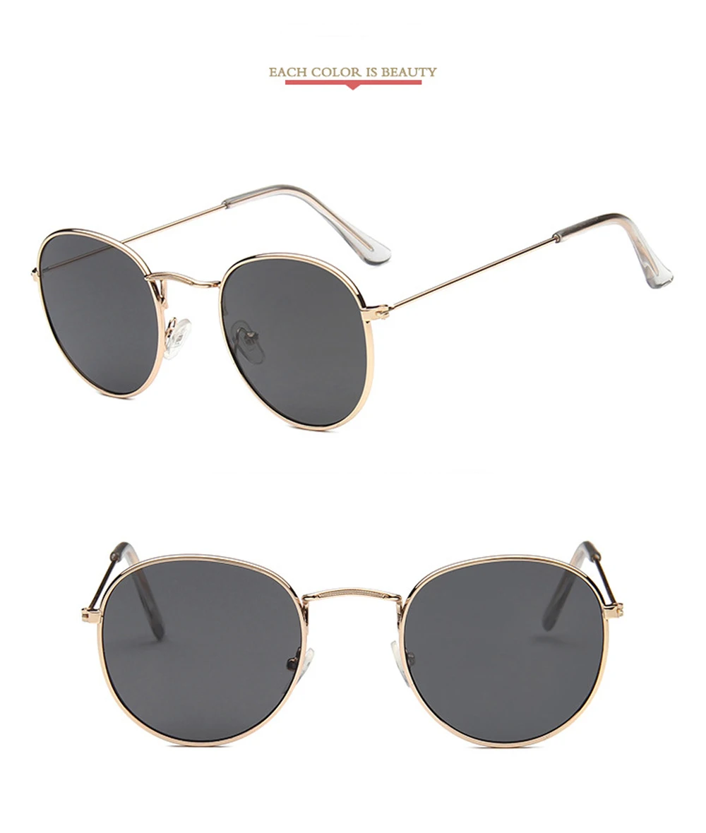 Vintage verspiegelte Sonnenbrille Herren und Damen Retro Sonnenbrille mit Metallrahmen Outdoor-Mode Brillen – Detail 18
