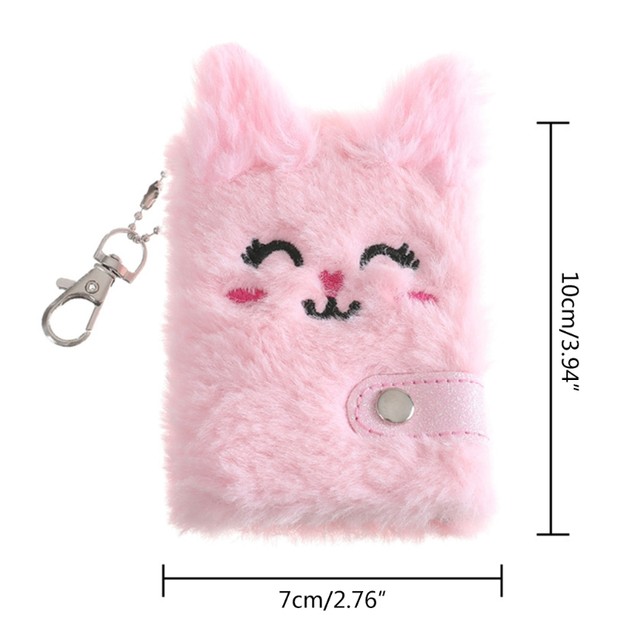 Diary Notebook Girls Keychain Kids Mini Journals Keyring Cat Real Fuzzy  Littles Journal Kawaii Kid Miniature Pendant