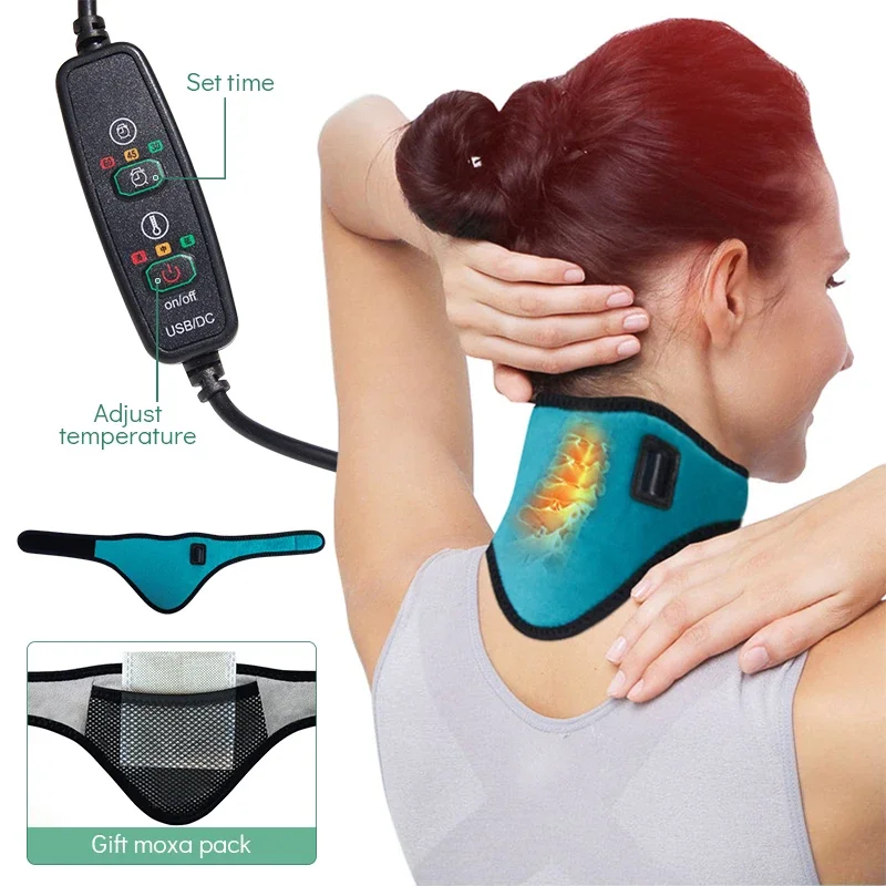 Best of Electric Heating Neck Brace Cervical Vertebra Fatigue Therapy Reliever Neck Pain Relieve Strap Moxibustion Health Care Tool Reviews & Tips